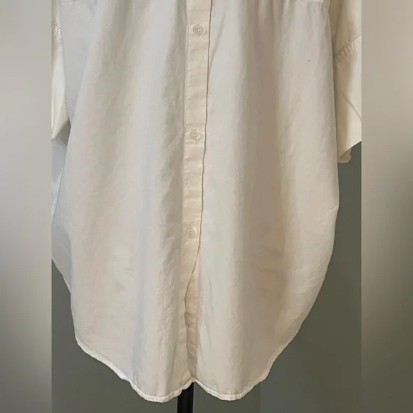 Madewell Courier Button-Back Shirt | White | Size M | Preowned - Picture 6 of 15
